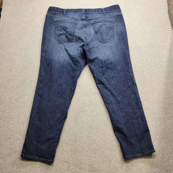 Eddie Bauer Boyfriend Fit Slim Leg Jeans Women's Plus Size 20W Stretch Denim - Picture 2 of 8